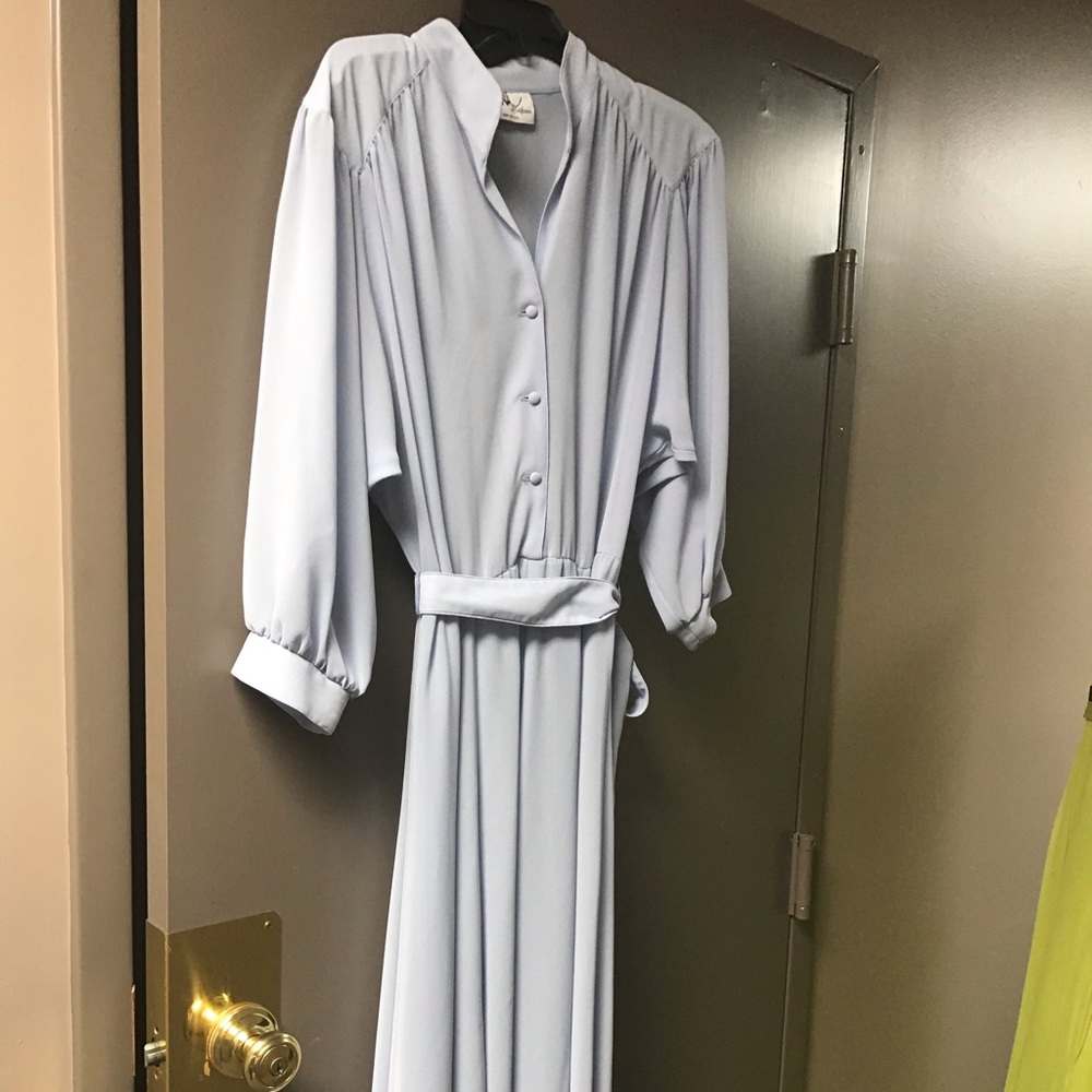 Vintage chiffon shirt dress.
